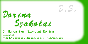 dorina szokolai business card